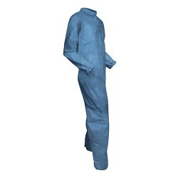 KleenGuard™ 45317 Disposable Coverall, 4X-Large, Blue, Polyester Spun, 58 to 60 in Chest, 32 in Inseam Length